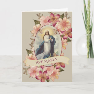 Carte Sainte Vierge Marie Ave Maria