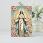 Carte Sainte Vierge Marie, carte catholique (Debout devant)