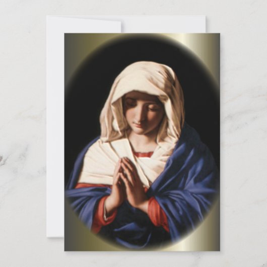 Carte Sainte Vierge Marie en prière (Devant)