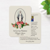 Carte Sainte Vierge Marie Florale Funéral - (Bureau)