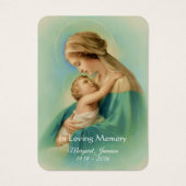 Carte Sainte Vierge Marie Jésus funéraire - (Devant)