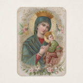 Carte Sainte Vierge Marie Jésus funéraire - (Devant)