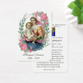 Carte Sainte Vierge Marie Jésus funéraire - (Bureau)