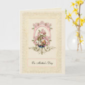 Carte Sainte Vierge Marie Rose Fête des mères (Fleur jaune)