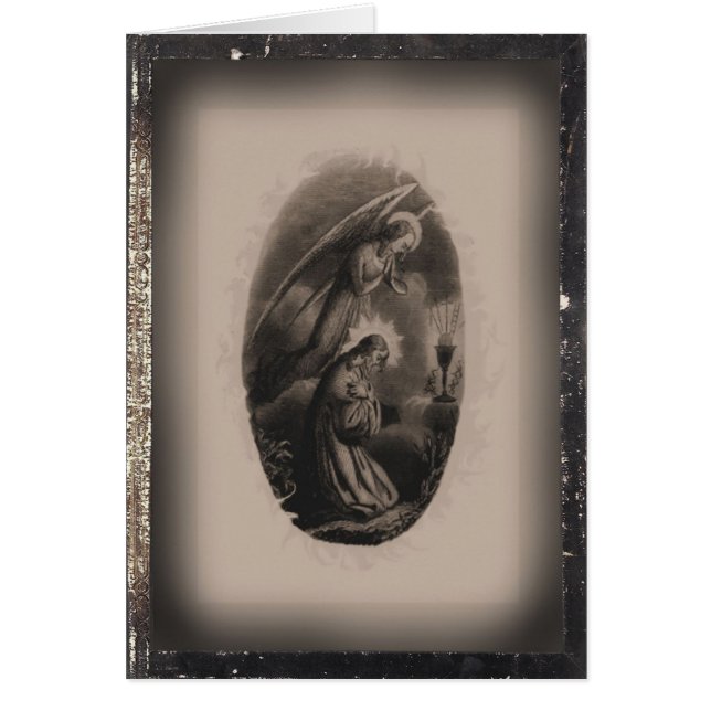 Carte sainte vierge vintage l'agonie dans le (Devant)