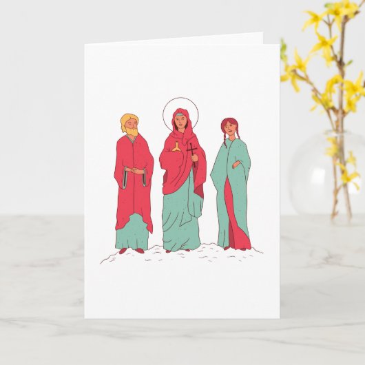 Carte Saints catholiques (Fleur jaune)
