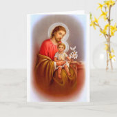 Carte Saints "de jour de fête de St Joseph petits" "de (Fleur jaune)