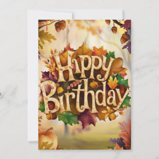 Carte Saison Chaude Automne automne Bonne Anniversaire