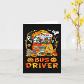 Carte Saison Citrouille du conducteur de bus scolaire Sq (Fleur jaune)