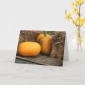 Carte Saison citrouille Wagon (Fleur jaune)