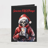Carte Saison Creeping Squelette de Noël (Devant)