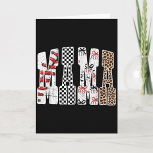 Carte Saison de baseball maman Joyeux jour de match Tend