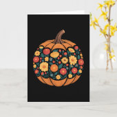 Carte Saison de floraison de citrouille d'automne de flo (Fleur jaune)