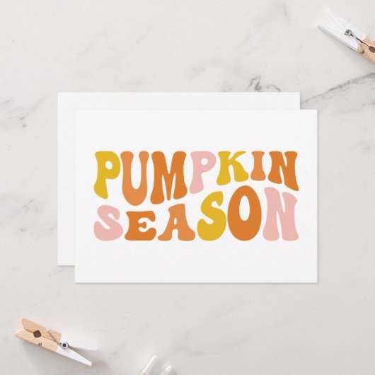 Carte Saison de la citrouille (Devant/Arrière en situation)