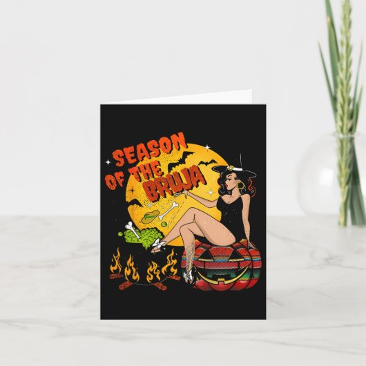 Carte Saison De L'Halloween Bruja (Devant)
