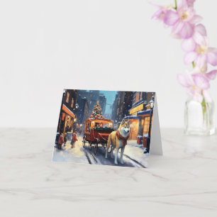 Carte Saison de Noël Akita
