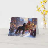 Carte Saison de Noël Cocker Spaniel (Fleur jaune)