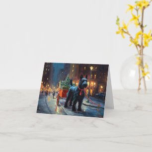 Carte Saison de Noël du Terrier écossais