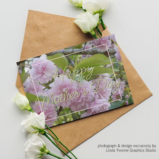 Carte Saison de printemps Pastel Rose sur mesure Stylo F