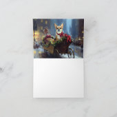 Carte saison des fêtes de Noël de chihuahua (Intérieur)