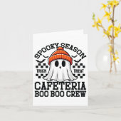 Carte Saison éffrayante A Cafétéria Boo Crew Enseignant (Fleur jaune)