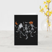 Carte Saison Éffrayante de Dancing Skeleton (Fleur jaune)