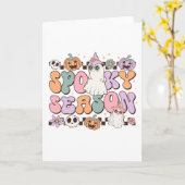 Carte Saison Éffrayante des fantômes d'Halloween (Fleur jaune)