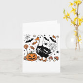 Carte Saison Éffrayante d'Halloween de soie d'oie Honkin (Fleur jaune)