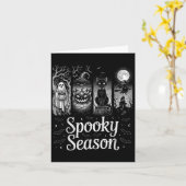 Carte Saison éffrayante Funny Halloween Boo Witch Chat P (Fleur jaune)