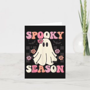 Carte Saison éffrayante Halloween Ghost Costume Rétro Su