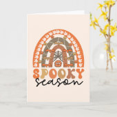 Carte Saison éffrayante Halloween Rainbow Fall (Fleur jaune)