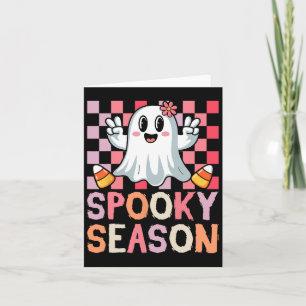 Carte Saison éffrayante Retro Happy Halloween Fantômes F