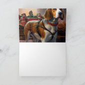 Carte Saison festive de Noël beagle (Intérieur)