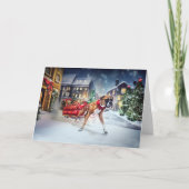 Carte Saison Festive de Noël de Boxer (Devant)