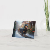 Carte Saison festive de Noël de Rottweiler (Devant)