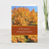 Carte Saison glorieuse de Thanksgiving (Devant)