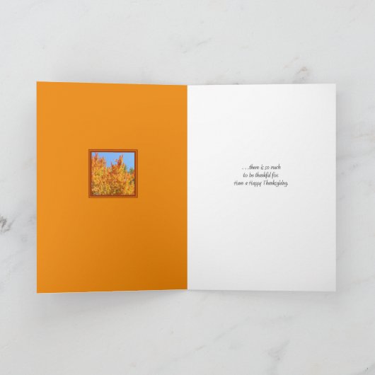 Carte Saison glorieuse de Thanksgiving (Intérieur)