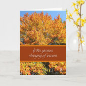 Carte Saison glorieuse de Thanksgiving (Fleur jaune)