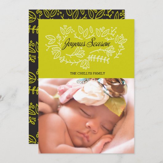 Carte Saison joyeuse (Devant / Derrière)