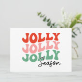 Carte Saison Joyeuse Joyeuse Joyeuse  Typographie des va (Debout devant)