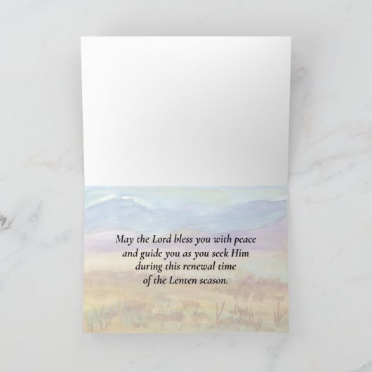 Carte Saison Lenten Lamentations Scripture Montagnes (Intérieur)