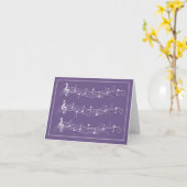 Carte Saison musicale du White Scrolled Music on Purple  (Fleur jaune)