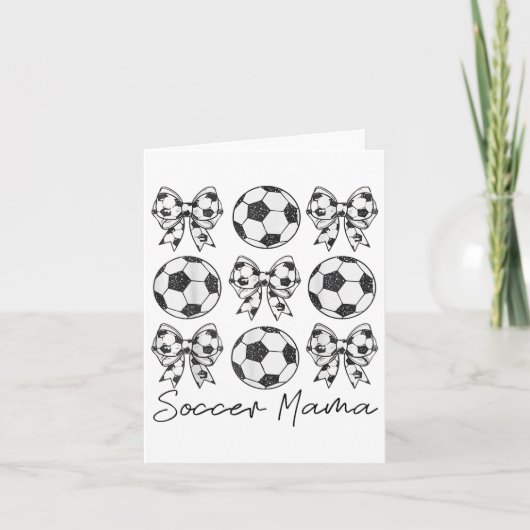 Carte Saison Soccer Mama Coquette Bow Soccer Maman Socce (Devant)