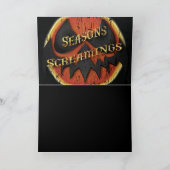 Carte Saisons crier Citrouille d'Halloween (Intérieur)
