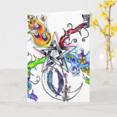 Carte saisons en étoile (Fleur jaune)