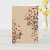 Carte Sakura - fleurs de cerisier (Fleur jaune)