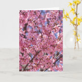 Carte Sakura Pink Cherry Blossom Sky (Fleur jaune)