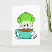 Carte Salade avec tasse de café (Devant)