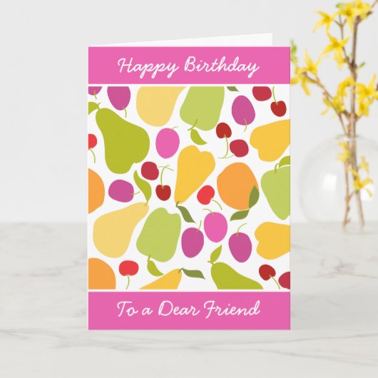 Carte Salade de fruits (Fleur jaune)