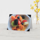 Carte Salade de fruits du jour du patron heureux (Fleur jaune)